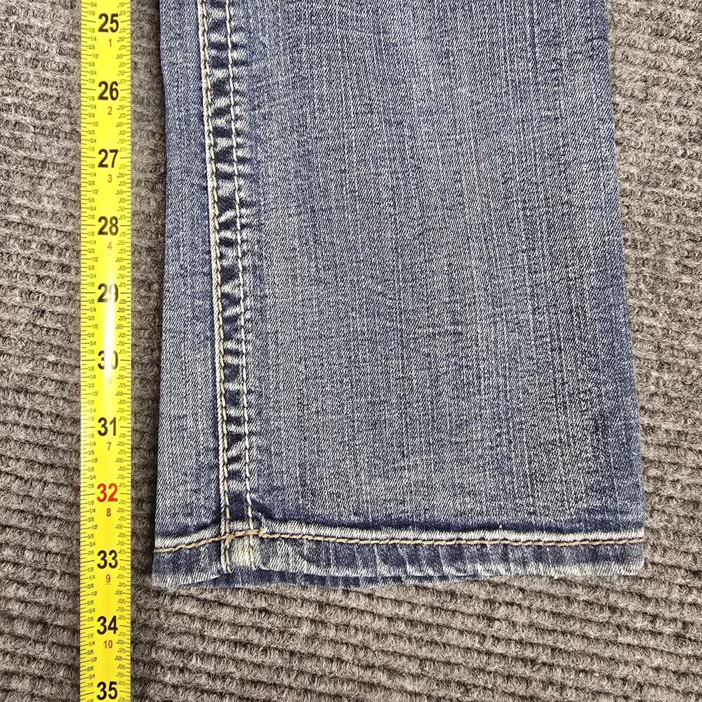 Silver Jeans Suki Mid Baby Boot Jeans Womens 31x33 Blue Stretch Western Y2K - Picture 9 of 9